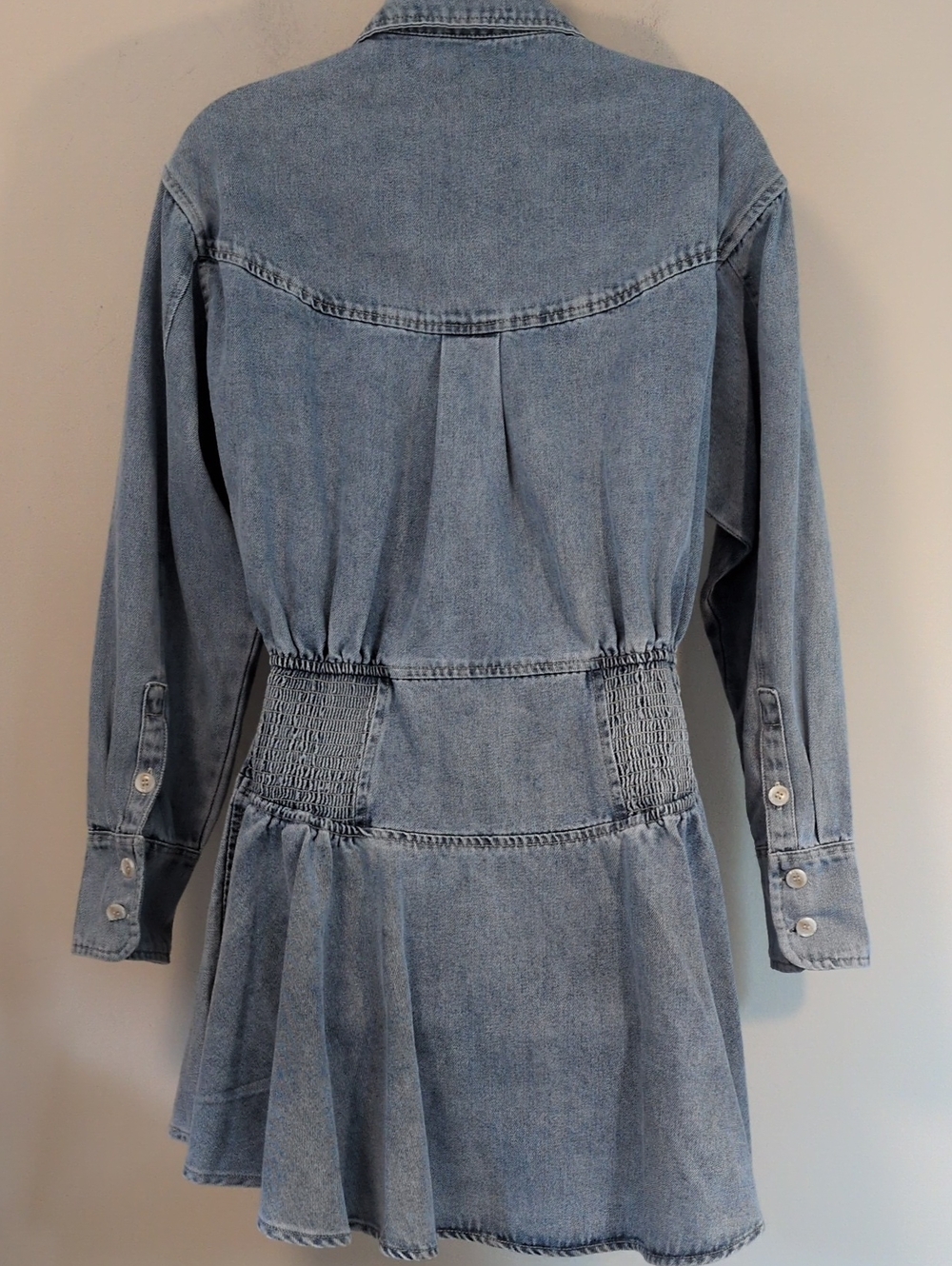 Mon Renn Lain Denim Shirt Dress M - Picture 7 of 16